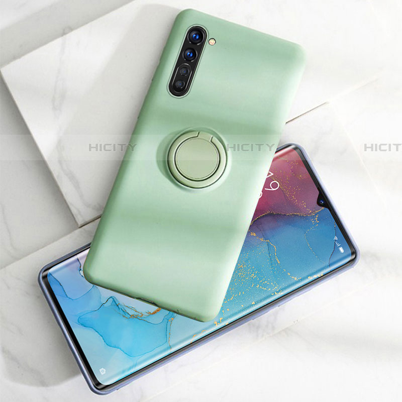 Funda Silicona Carcasa Ultrafina Goma con Magnetico Anillo de dedo Soporte para Oppo Find X2 Lite