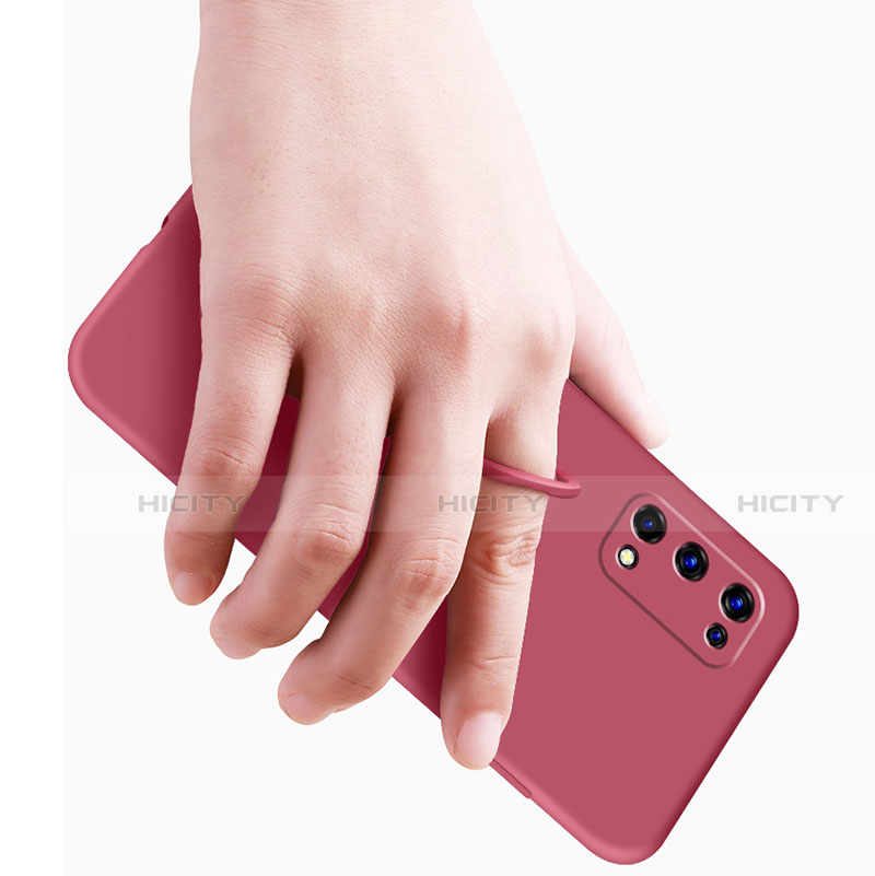 Funda Silicona Carcasa Ultrafina Goma con Magnetico Anillo de dedo Soporte para Realme X7 Pro 5G