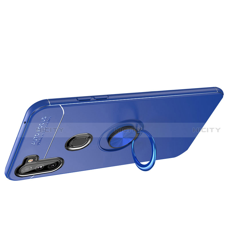 Funda Silicona Carcasa Ultrafina Goma con Magnetico Anillo de dedo Soporte para Samsung Galaxy A11