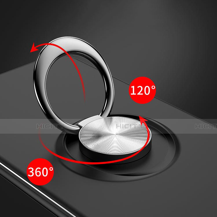 Funda Silicona Carcasa Ultrafina Goma con Magnetico Anillo de dedo Soporte para Samsung Galaxy A70