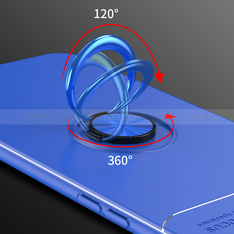 Funda Silicona Carcasa Ultrafina Goma con Magnetico Anillo de dedo Soporte para Samsung Galaxy M11