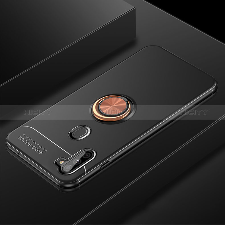 Funda Silicona Carcasa Ultrafina Goma con Magnetico Anillo de dedo Soporte para Samsung Galaxy M11