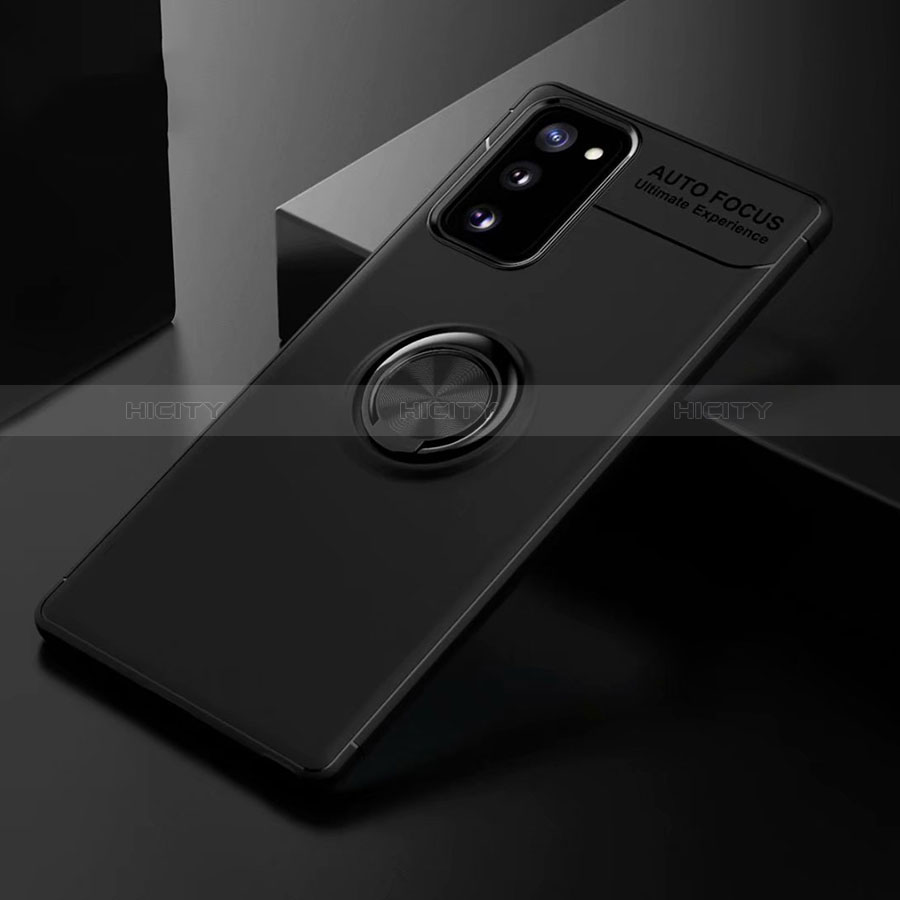 Funda Silicona Carcasa Ultrafina Goma con Magnetico Anillo de dedo Soporte para Samsung Galaxy S20 FE ((2022)) 5G Negro