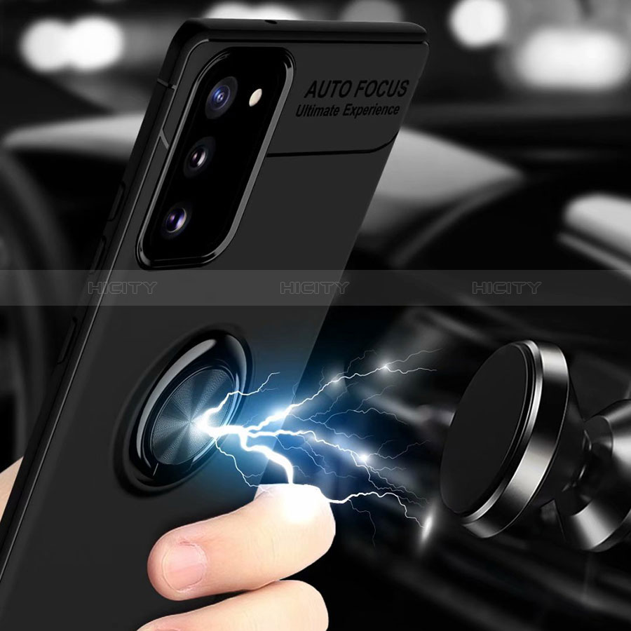 Funda Silicona Carcasa Ultrafina Goma con Magnetico Anillo de dedo Soporte para Samsung Galaxy S20 FE 5G