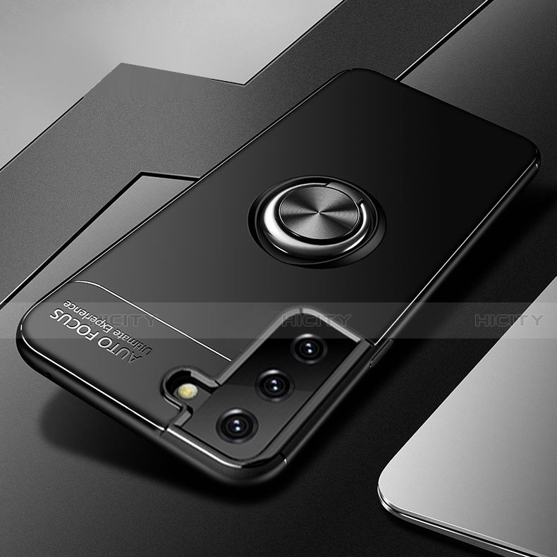 Funda Silicona Carcasa Ultrafina Goma con Magnetico Anillo de dedo Soporte para Samsung Galaxy S21 Plus 5G
