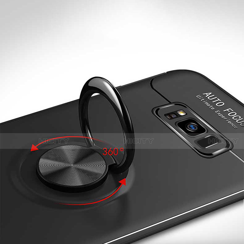 Funda Silicona Carcasa Ultrafina Goma con Magnetico Anillo de dedo Soporte para Samsung Galaxy S8
