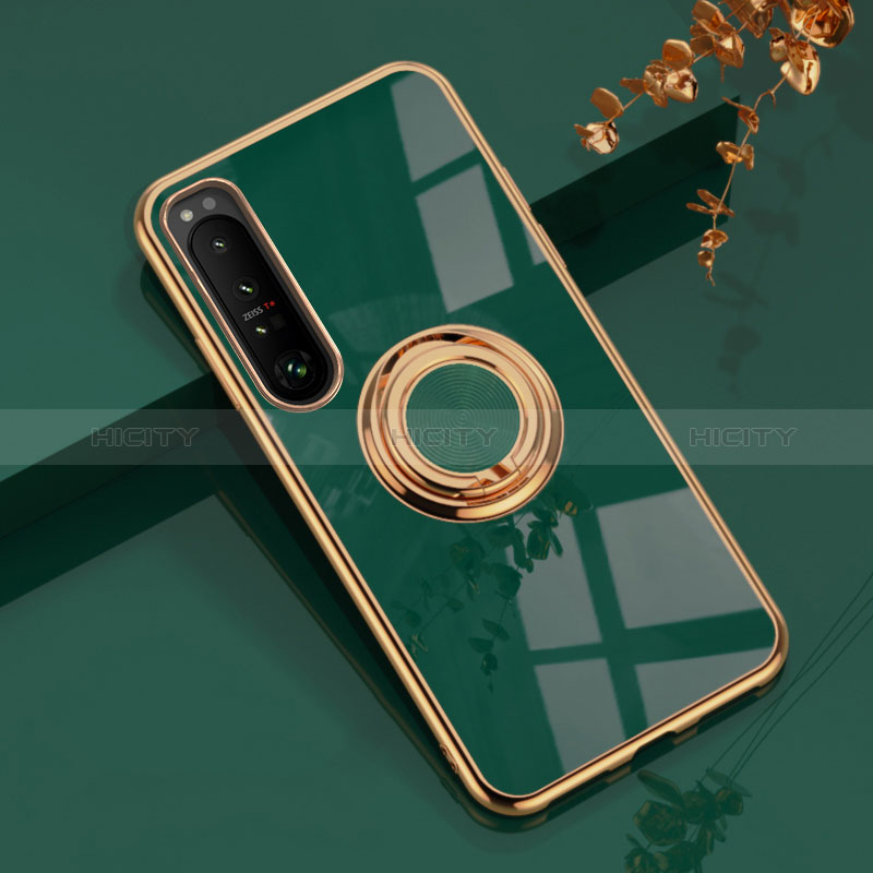 Funda Silicona Carcasa Ultrafina Goma con Magnetico Anillo de dedo Soporte para Sony Xperia 10 III Lite