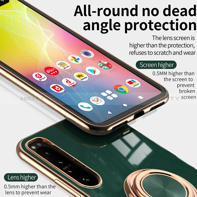 Funda Silicona Carcasa Ultrafina Goma con Magnetico Anillo de dedo Soporte para Sony Xperia 10 III Lite