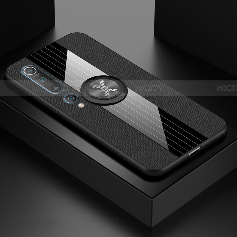 Funda Silicona Carcasa Ultrafina Goma con Magnetico Anillo de dedo Soporte para Xiaomi Mi 10