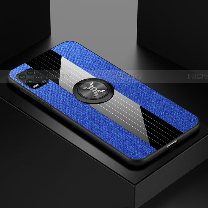 Funda Silicona Carcasa Ultrafina Goma con Magnetico Anillo de dedo Soporte para Xiaomi Mi 10 Lite