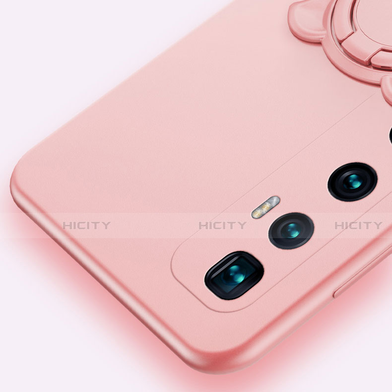 Funda Silicona Carcasa Ultrafina Goma con Magnetico Anillo de dedo Soporte para Xiaomi Mi 10 Ultra