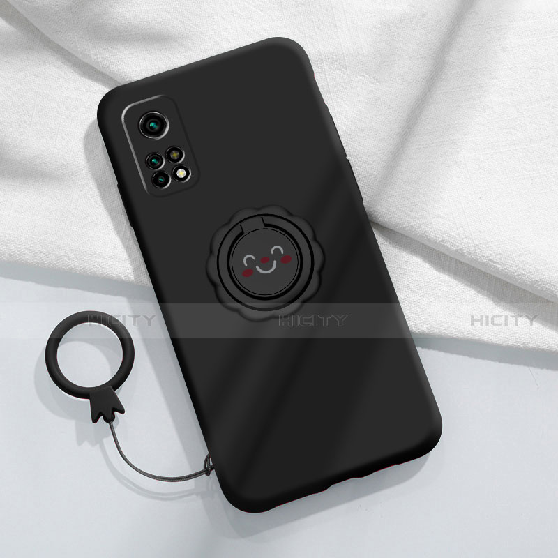 Funda Silicona Carcasa Ultrafina Goma con Magnetico Anillo de dedo Soporte para Xiaomi Mi 10T 5G