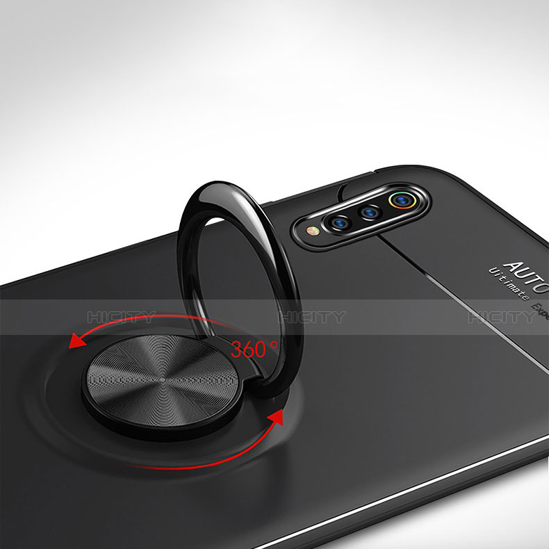 Funda Silicona Carcasa Ultrafina Goma con Magnetico Anillo de dedo Soporte para Xiaomi Mi 9 Pro 5G