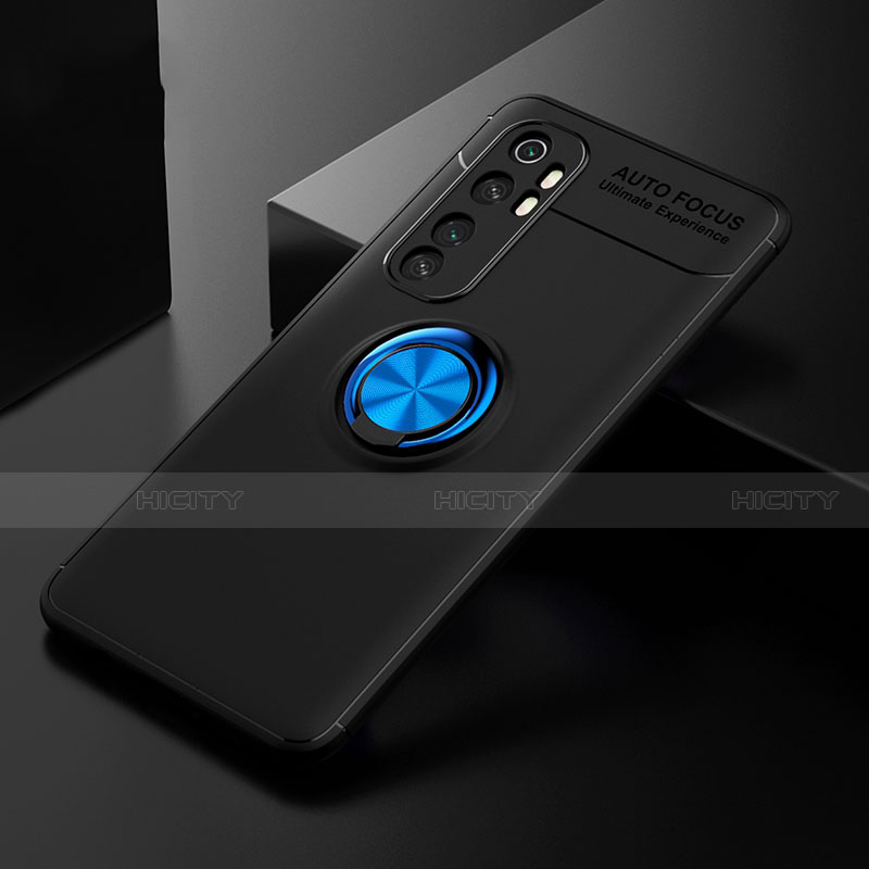 Funda Silicona Carcasa Ultrafina Goma con Magnetico Anillo de dedo Soporte para Xiaomi Mi Note 10 Lite