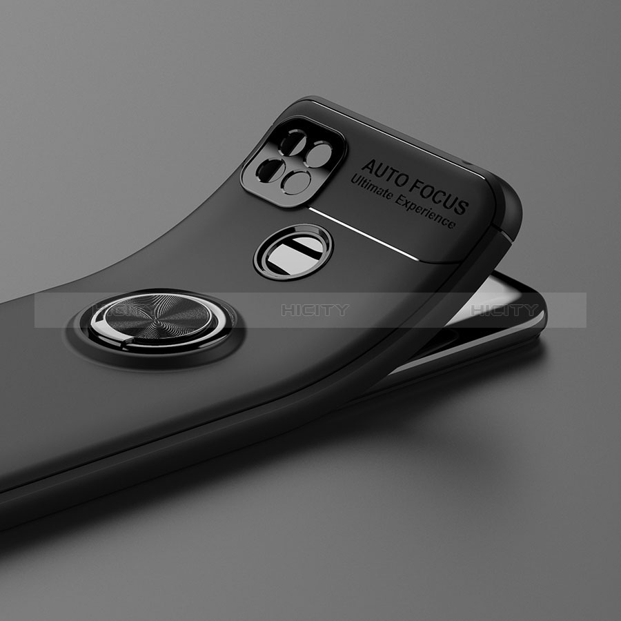 Funda Silicona Carcasa Ultrafina Goma con Magnetico Anillo de dedo Soporte para Xiaomi POCO C3