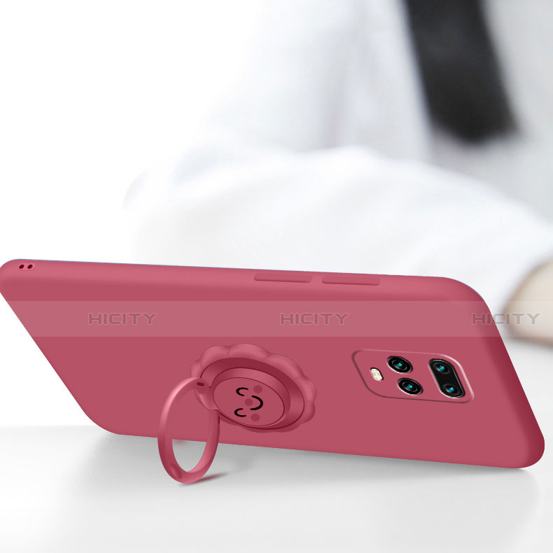 Funda Silicona Carcasa Ultrafina Goma con Magnetico Anillo de dedo Soporte para Xiaomi Redmi 10X 5G