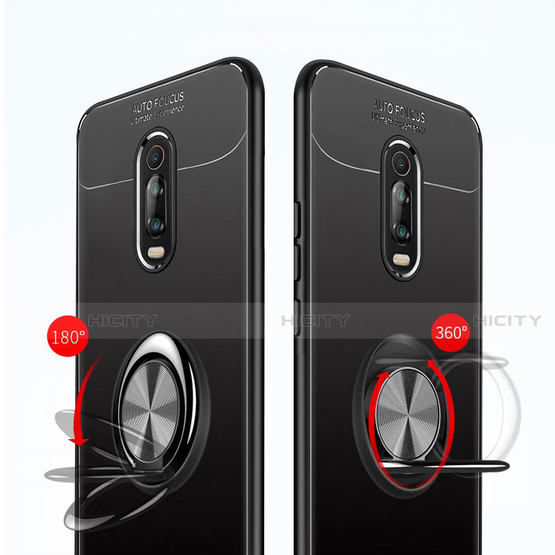 Funda Silicona Carcasa Ultrafina Goma con Magnetico Anillo de dedo Soporte para Xiaomi Redmi K20 Pro