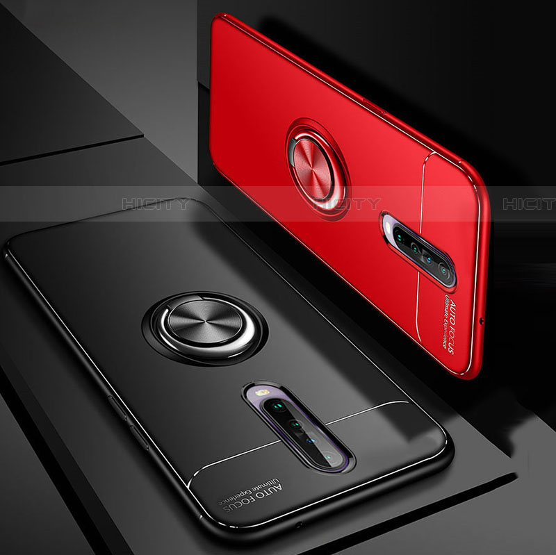 Funda Silicona Carcasa Ultrafina Goma con Magnetico Anillo de dedo Soporte para Xiaomi Redmi K30i 5G