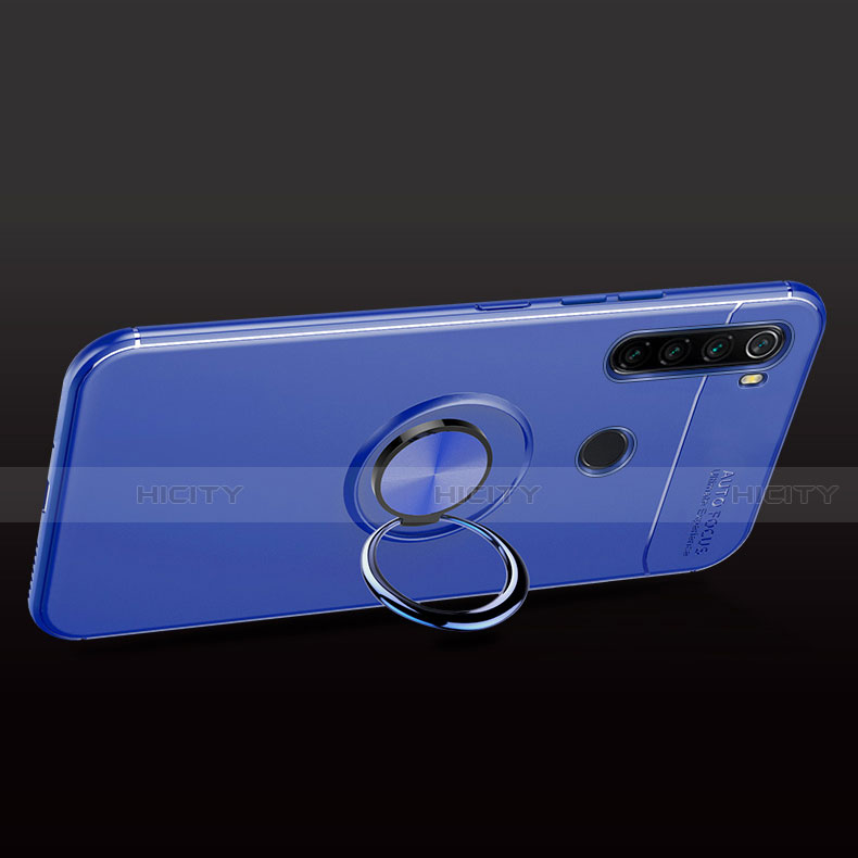 Funda Silicona Carcasa Ultrafina Goma con Magnetico Anillo de dedo Soporte para Xiaomi Redmi Note 8