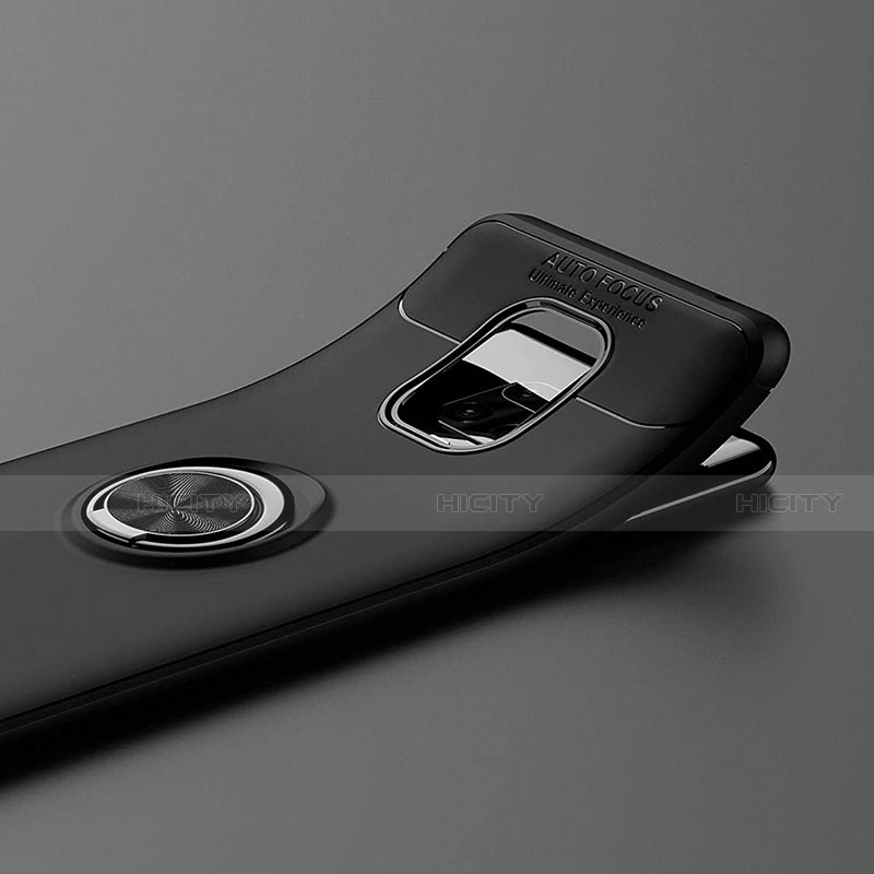 Funda Silicona Carcasa Ultrafina Goma con Magnetico Anillo de dedo Soporte para Xiaomi Redmi Note 9 Pro