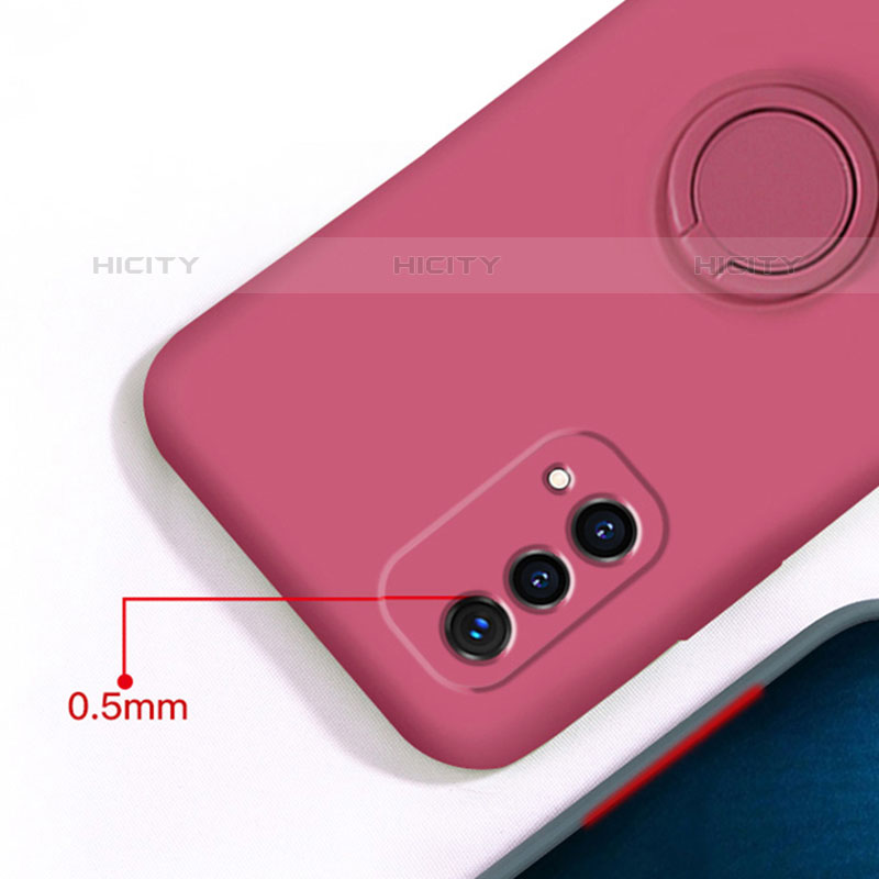 Funda Silicona Carcasa Ultrafina Goma con Magnetico Anillo de dedo Soporte S01 para OnePlus Nord N200 5G