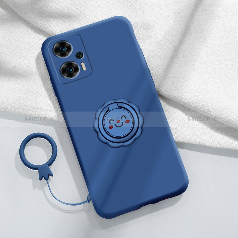 Funda Silicona Carcasa Ultrafina Goma con Magnetico Anillo de dedo Soporte S02 para Xiaomi Poco F5 5G