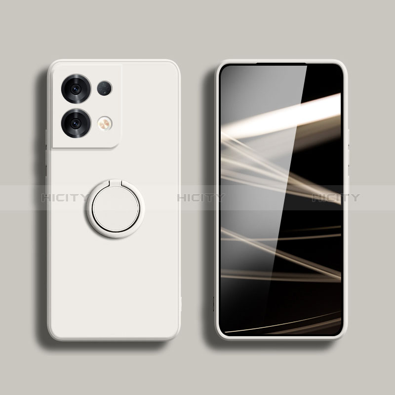 Funda Silicona Carcasa Ultrafina Goma con Magnetico Anillo de dedo Soporte S05 para Xiaomi Redmi Note 13 Pro 5G