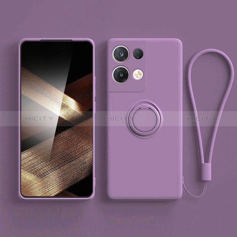 Funda Silicona Carcasa Ultrafina Goma con Magnetico Anillo de dedo Soporte S06 para Xiaomi Redmi Note 13 5G