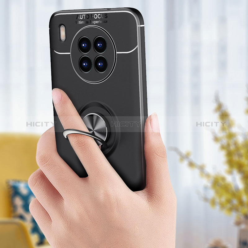 Funda Silicona Carcasa Ultrafina Goma con Magnetico Anillo de dedo Soporte SD1 para Huawei Honor 50 Lite