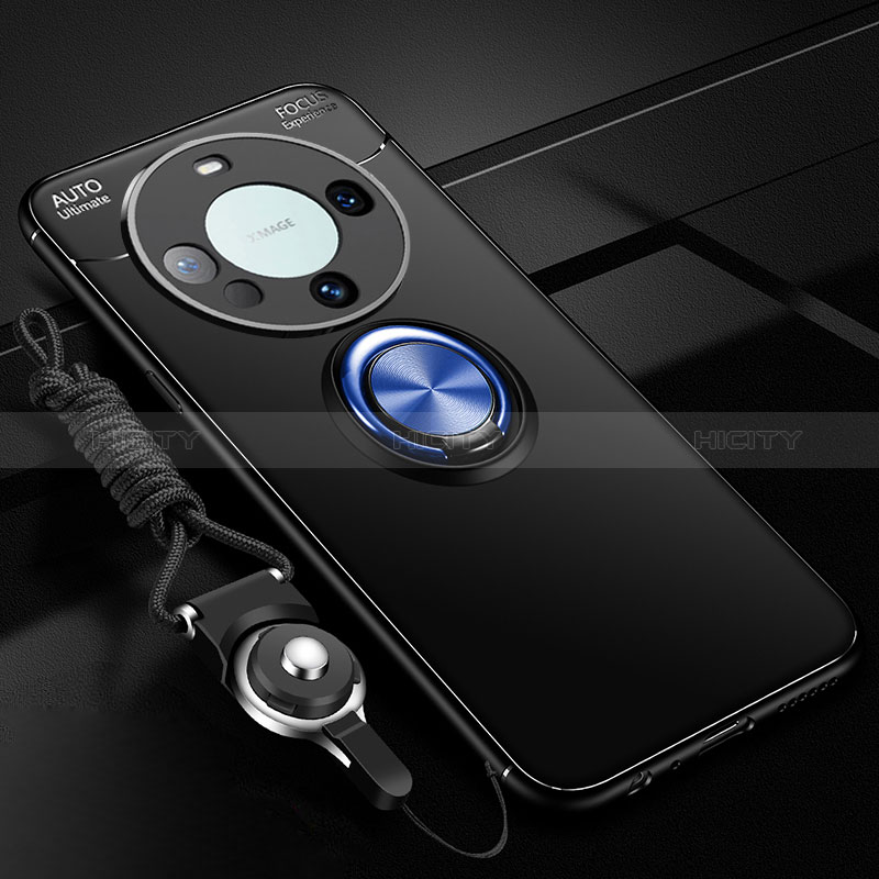 Funda Silicona Carcasa Ultrafina Goma con Magnetico Anillo de dedo Soporte SD1 para Huawei Mate 60