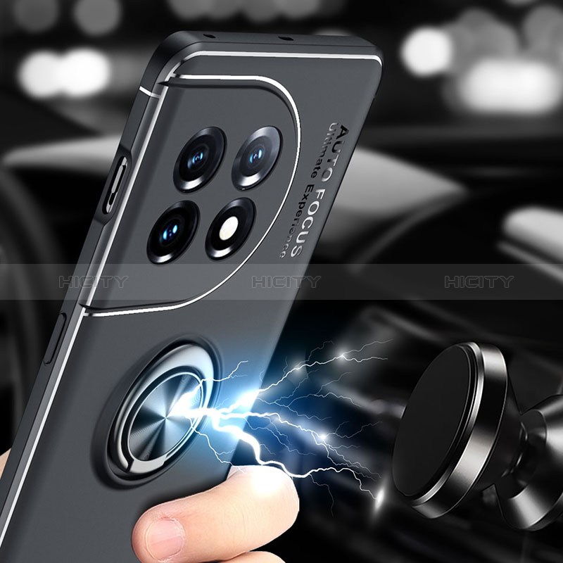 Funda Silicona Carcasa Ultrafina Goma con Magnetico Anillo de dedo Soporte SD1 para OnePlus 11 5G