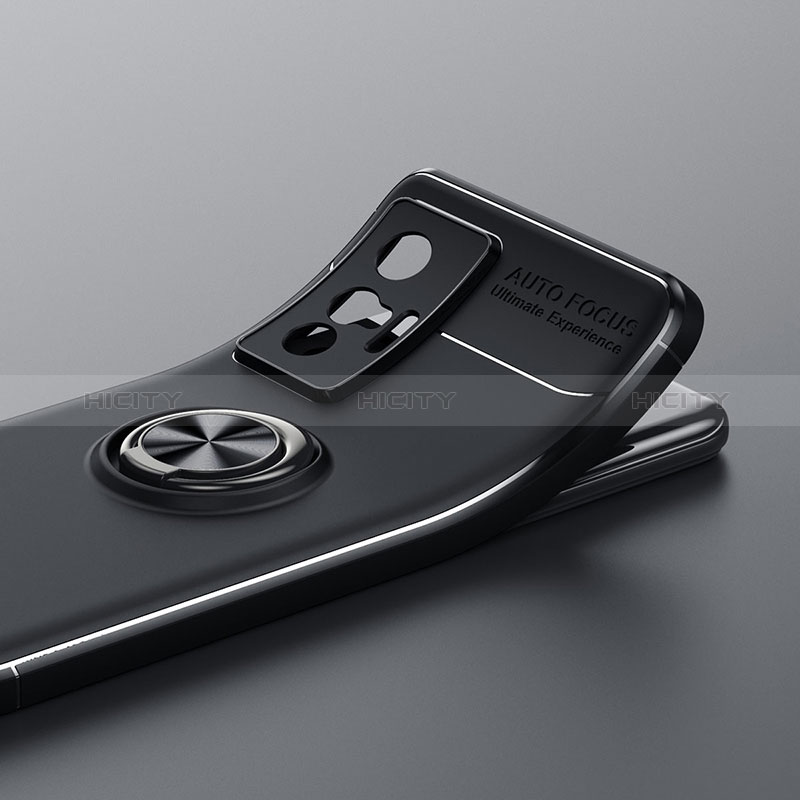 Funda Silicona Carcasa Ultrafina Goma con Magnetico Anillo de dedo Soporte SD1 para Vivo X70 5G