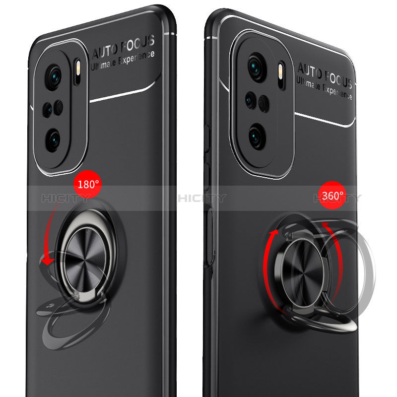 Funda Silicona Carcasa Ultrafina Goma con Magnetico Anillo de dedo Soporte SD1 para Xiaomi Mi 11X Pro 5G