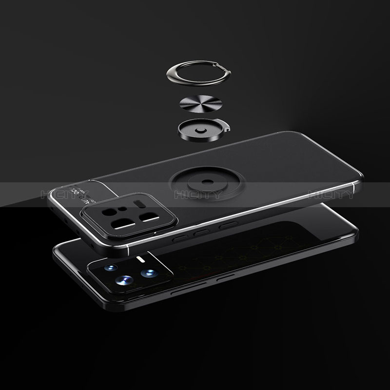 Funda Silicona Carcasa Ultrafina Goma con Magnetico Anillo de dedo Soporte SD1 para Xiaomi Mi 13 5G