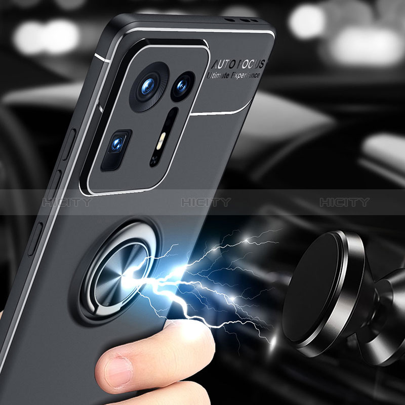 Funda Silicona Carcasa Ultrafina Goma con Magnetico Anillo de dedo Soporte SD1 para Xiaomi Mi Mix 4 5G