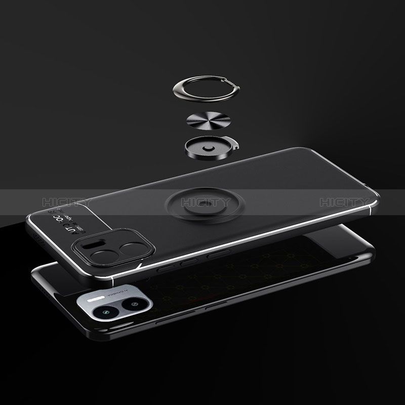 Funda Silicona Carcasa Ultrafina Goma con Magnetico Anillo de dedo Soporte SD1 para Xiaomi Poco C50