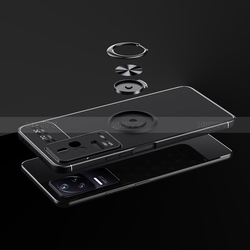 Funda Silicona Carcasa Ultrafina Goma con Magnetico Anillo de dedo Soporte SD1 para Xiaomi Poco F4 5G
