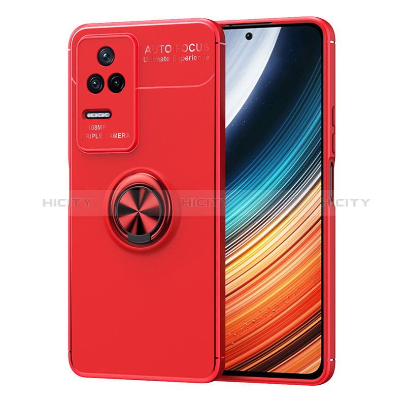 Funda Silicona Carcasa Ultrafina Goma con Magnetico Anillo de dedo Soporte SD1 para Xiaomi Poco F4 5G