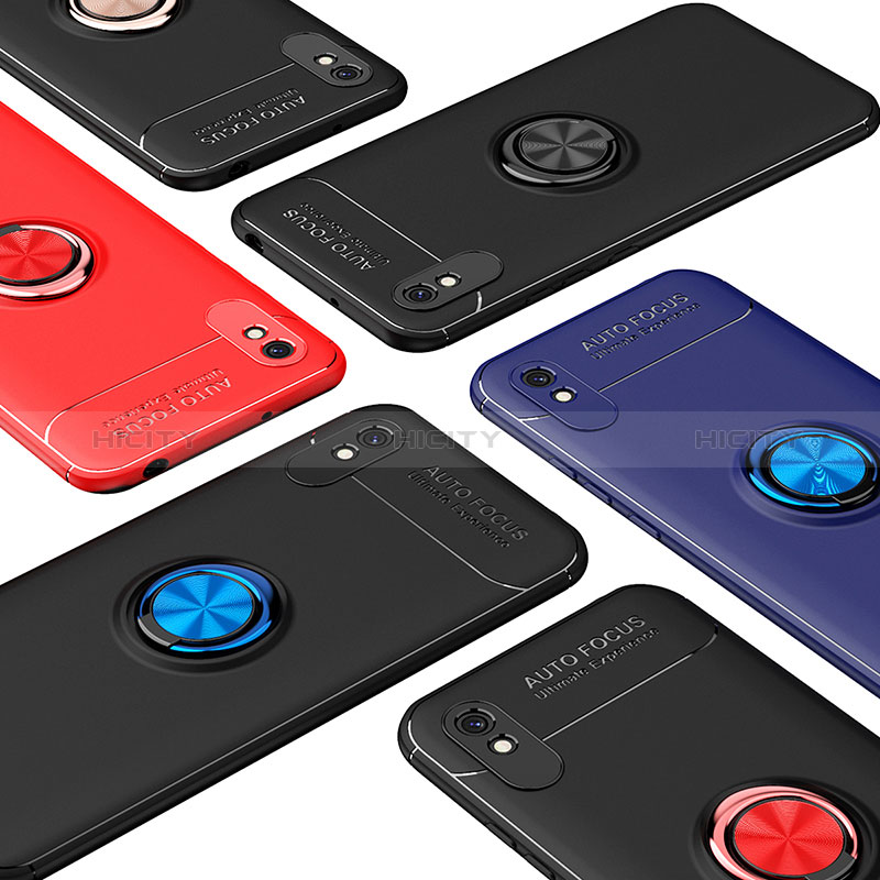 Funda Silicona Carcasa Ultrafina Goma con Magnetico Anillo de dedo Soporte SD1 para Xiaomi Redmi 9A