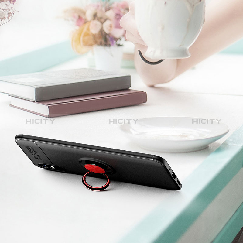 Funda Silicona Carcasa Ultrafina Goma con Magnetico Anillo de dedo Soporte SD1 para Xiaomi Redmi 9A