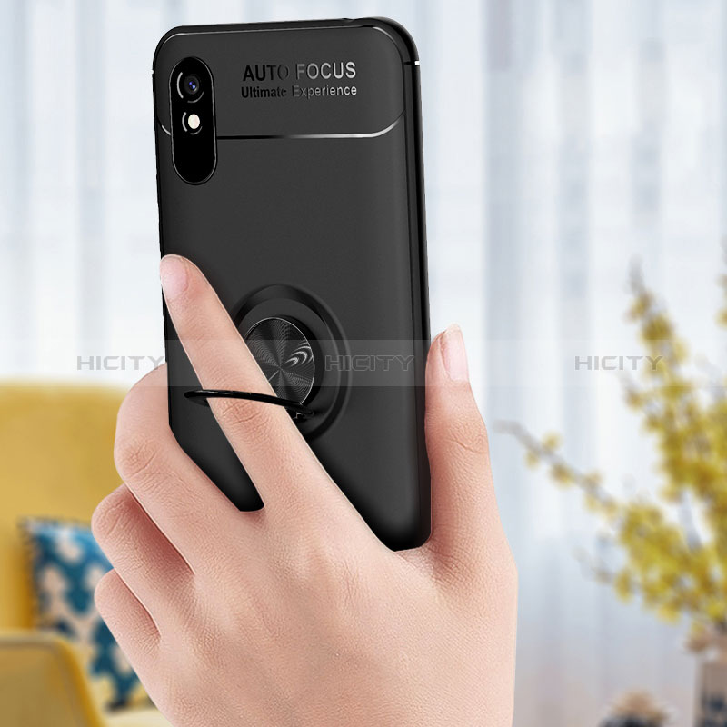 Funda Silicona Carcasa Ultrafina Goma con Magnetico Anillo de dedo Soporte SD1 para Xiaomi Redmi 9AT