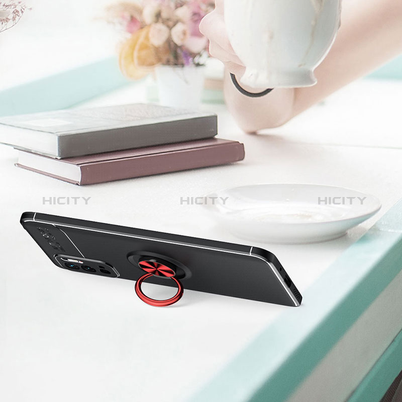 Funda Silicona Carcasa Ultrafina Goma con Magnetico Anillo de dedo Soporte SD1 para Xiaomi Redmi Note 11 SE 5G