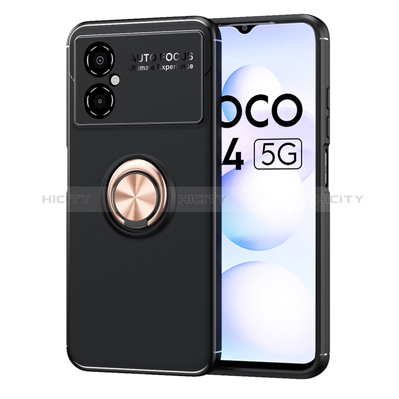 Funda Silicona Carcasa Ultrafina Goma con Magnetico Anillo de dedo Soporte SD1 para Xiaomi Redmi Note 11R 5G