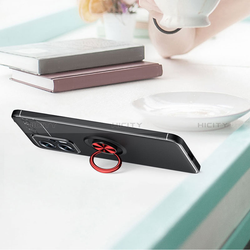 Funda Silicona Carcasa Ultrafina Goma con Magnetico Anillo de dedo Soporte SD1 para Xiaomi Redmi Note 11T Pro 5G