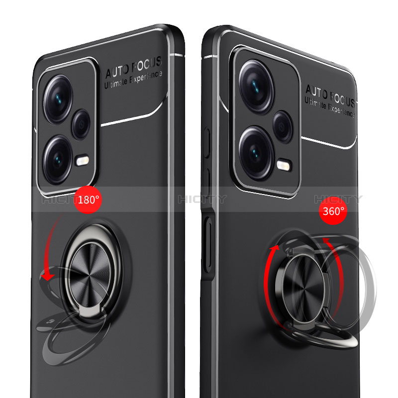 Funda Silicona Carcasa Ultrafina Goma con Magnetico Anillo de dedo Soporte SD1 para Xiaomi Redmi Note 12 Pro+ Plus 5G