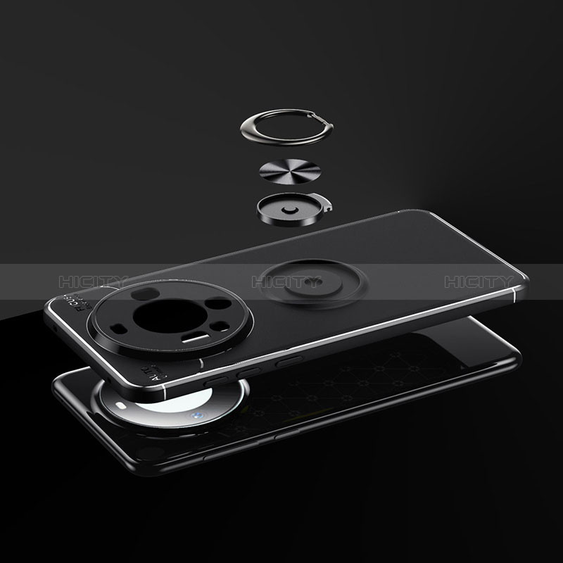 Funda Silicona Carcasa Ultrafina Goma con Magnetico Anillo de dedo Soporte SD2 para Huawei Mate 60 Pro+ Plus