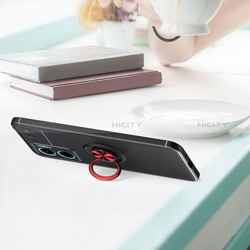 Funda Silicona Carcasa Ultrafina Goma con Magnetico Anillo de dedo Soporte SD2 para Xiaomi Redmi 10 5G