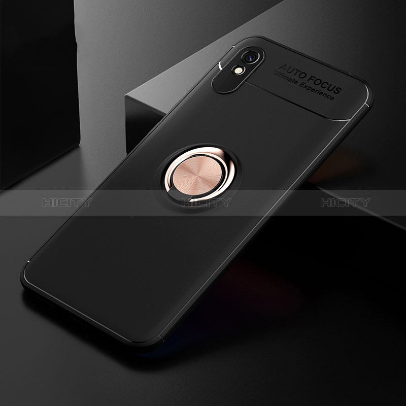 Funda Silicona Carcasa Ultrafina Goma con Magnetico Anillo de dedo Soporte SD2 para Xiaomi Redmi 9AT