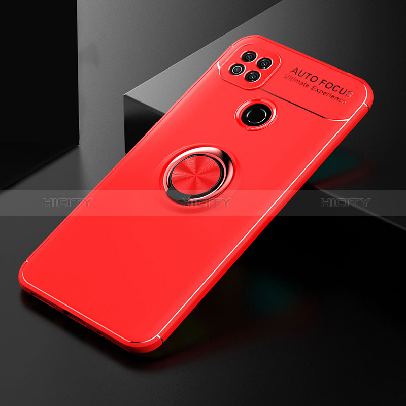 Funda Silicona Carcasa Ultrafina Goma con Magnetico Anillo de dedo Soporte SD2 para Xiaomi Redmi 9C