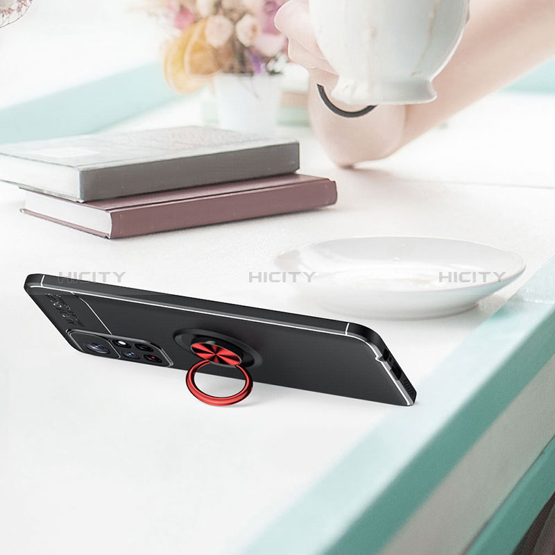 Funda Silicona Carcasa Ultrafina Goma con Magnetico Anillo de dedo Soporte SD2 para Xiaomi Redmi Note 11 5G